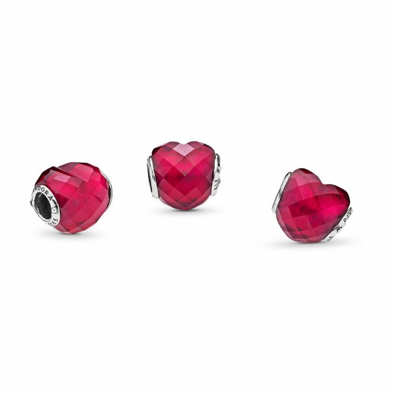 Pandora Australia Fuchsia Pink Heart Charm - Sterling Silver | RCNPQV764